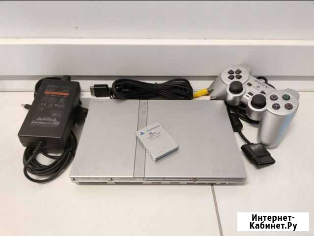 Игровая консоль Sony PlayStation 2 PS2 Slim Silver Новомосковск - изображение 1