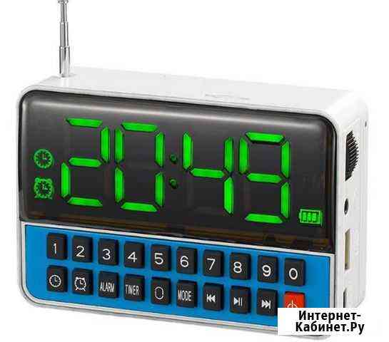 Радиоприемник WS-1513 USB+TF+FM+часы Новомосковск