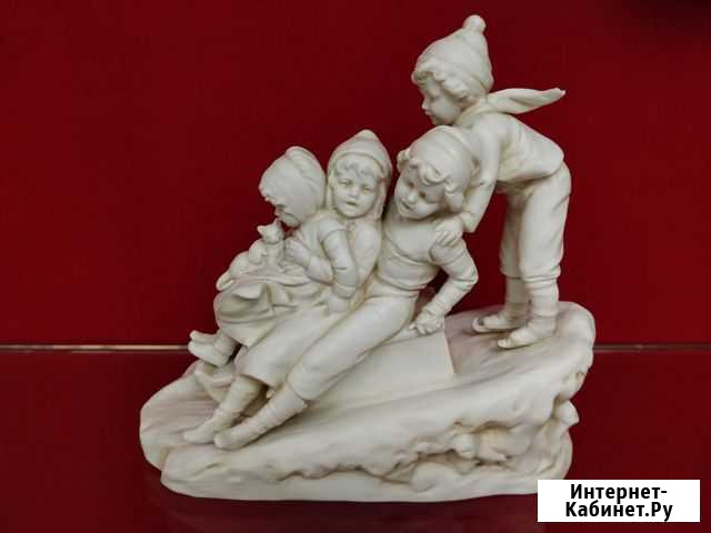 Бисквитная композиция. Дети на санках Владимир - изображение 1