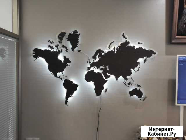 Карта из дерева с подсветкой Ростов-на-Дону - изображение 1