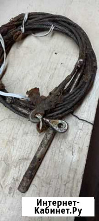 Трос 6 мм х 5 м в смазке консервации с законцовкам Саратов - изображение 1