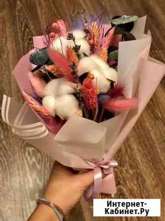 Букет цветов в коробке декорированный Калуга