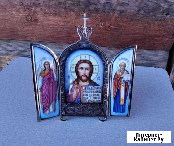 Икона Иисус Христос Подарок На Рождество Серебро Ж Борисоглебский - изображение 1