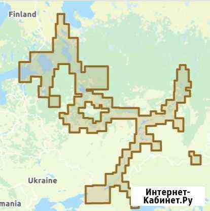 Карта глубин Карелия + Белое море+Баренцево+Россия Петрозаводск