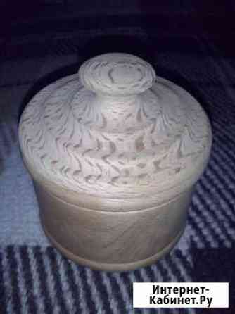 Баночка шкатулка дерево бук Тверь