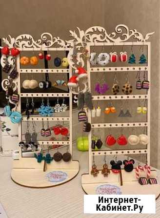 Сережки из полимерной глины Новосибирск - изображение 1