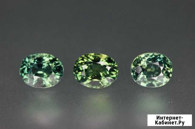 Голубовато-зелёный сапфир teal (комплект 2,95 кар) Томск - изображение 1