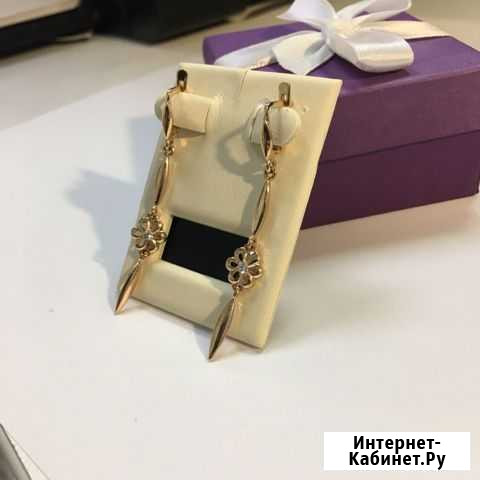Золотые серьги 585пр. 3,31гр. В143 Ижевск - изображение 1