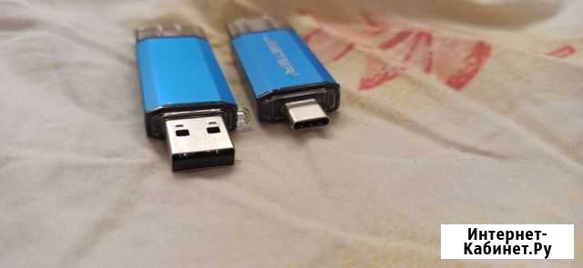 Флешка 64гб 2 в 1 (USB, Type-C) Уфа - изображение 1
