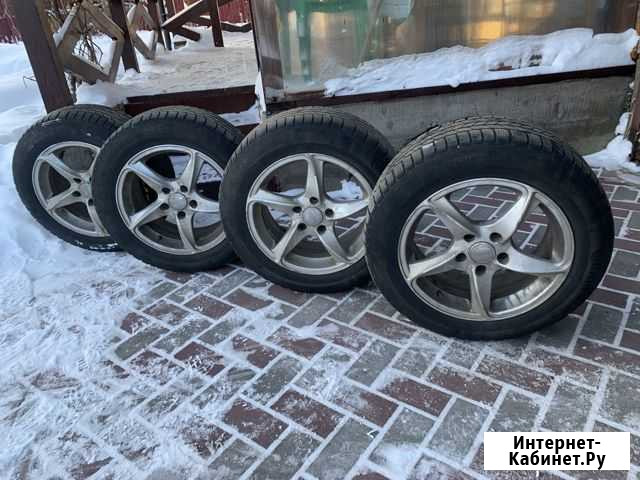 Зимняя резина r16 205 60 на дисках Сиверский - изображение 1