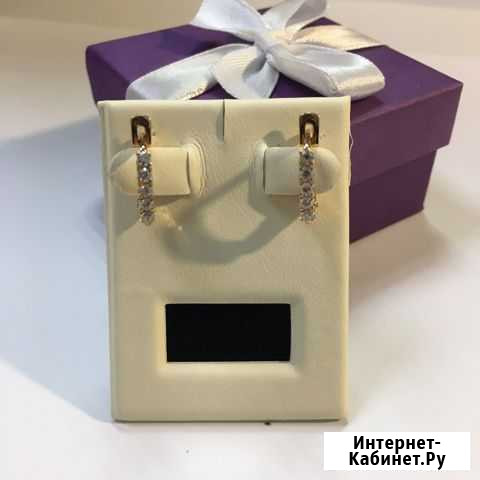 Золотые серьги 585пр. 2,82гр. В143 Ижевск - изображение 1