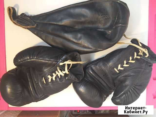 Боксерские перчатки с грушей СССР Обнинск - изображение 1