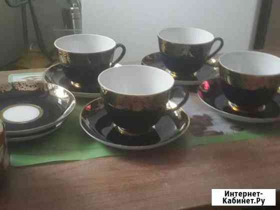 Чайные пары фарфор, кобальт, новые, сахарница верб Омск