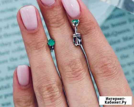 Серьги пусеты с натуральным агатом Нижний Тагил