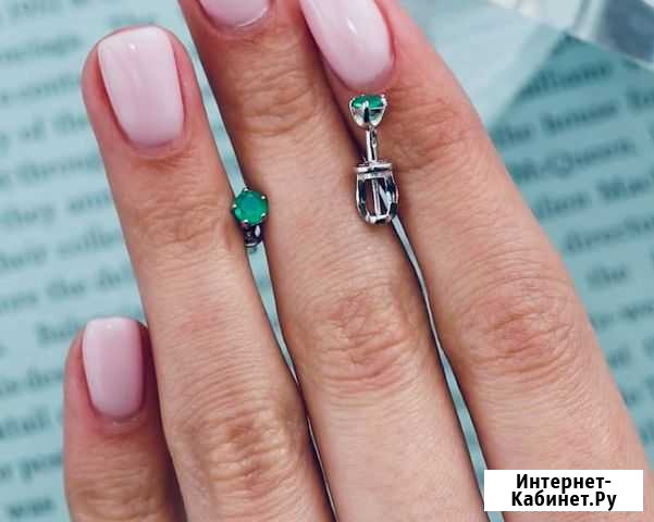 Серьги пусеты с натуральным агатом Нижний Тагил - изображение 1