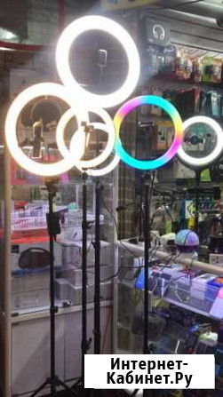 Кольцевая лампа 26-45 +штатив полный компект Краснодар - изображение 1
