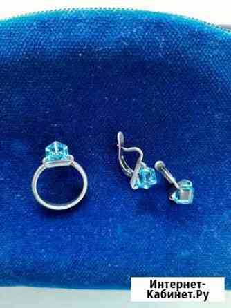 Серьги и кольцо 17,5 серебро Балашиха