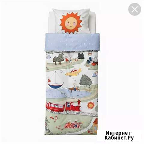 Детское постельное белье Икеа 150х200/50х70 Санкт-Петербург - изображение 1