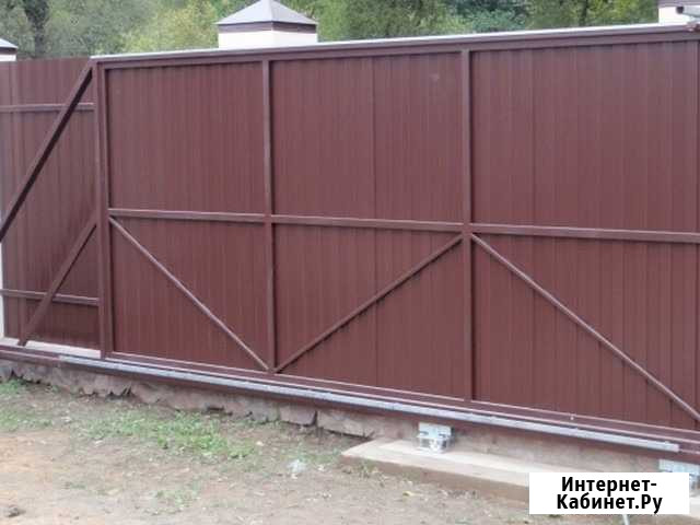 Откатные ворота 4 м Под ключ Иваново - изображение 1