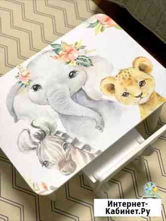 Стол детский со стульчиком белый с рисунком Ростов-на-Дону