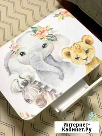 Стол детский со стульчиком белый с рисунком Ростов-на-Дону - изображение 1