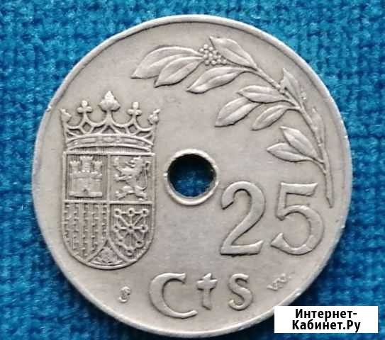 Испания 25 сентимов 1937 год. анц Йошкар-Ола - изображение 1