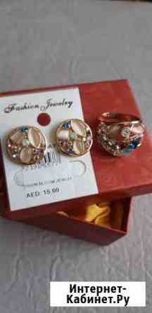 Гарнитур.Серебро с позолотой.Размер 18.5 Тюмень