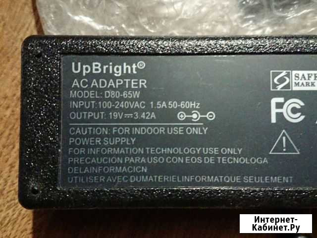 Блок питания для gigabyte brix 19v 3.42a Красноярск - изображение 1