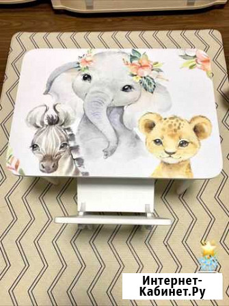 Стол детский со стульчиком с рисунком новый компле Челябинск - изображение 1