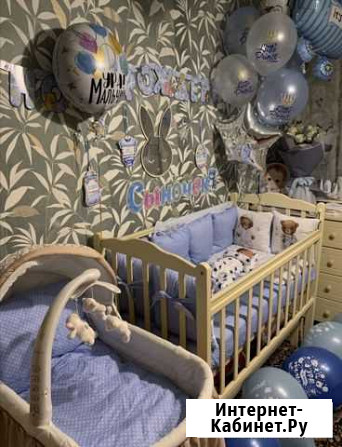 Детская кроватка с маятником Липецк - изображение 1