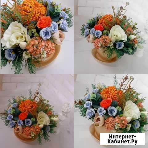 Композиция из декоративных цветов Ростов-на-Дону - изображение 1
