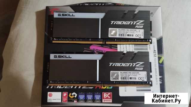 G.Skill trident Z RGB (F4-3000C14D-32gtzr) 32 гб Липецк - изображение 1