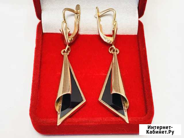 Золотые серьги 9,22/585 Казань - изображение 1