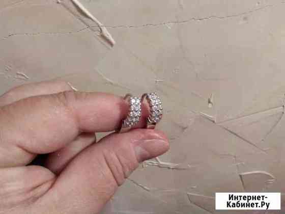 Серебряные сережки Домодедово