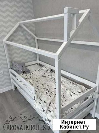 Детская кровать домик с крышей Курск - изображение 1
