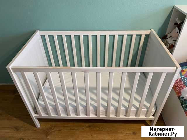 Кроватка детская IKEA Сундвик + Матрас + Бортики Екатеринбург - изображение 1