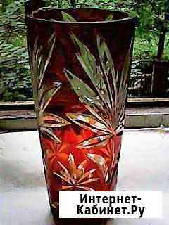 Большая хрустальная ваза, 70-е СССР Ульяновск