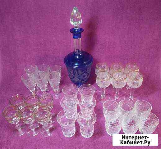 Графин и наборы рюмок по 6шт. из хрусталя / стекла Ульяновск