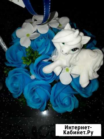 Букет из мыльных роз и единорожки Брянск - изображение 1