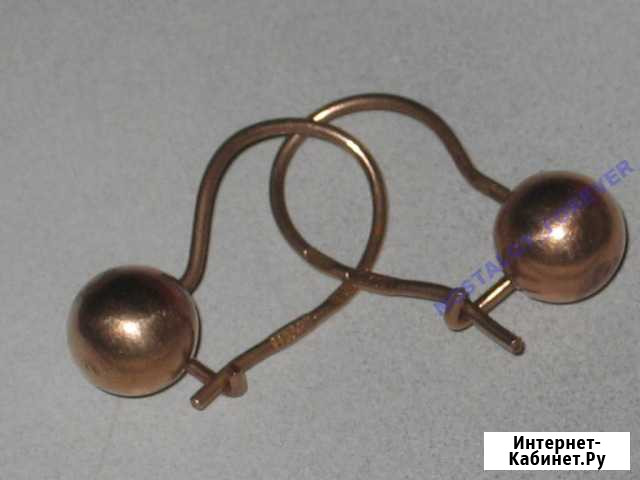 Серьги шары 583, коронки зубные Псков - изображение 1
