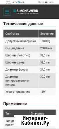 Скрытые дверные петли Псков - изображение 1