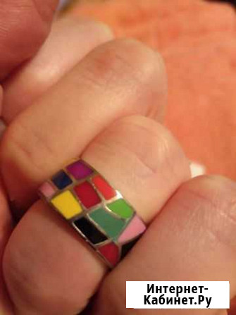 Серебро кольцо с эмалью Белгород - изображение 1