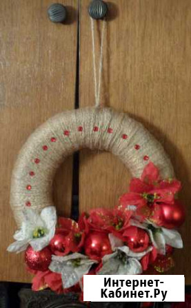 Яркий новогодний венок Новосибирск - изображение 1