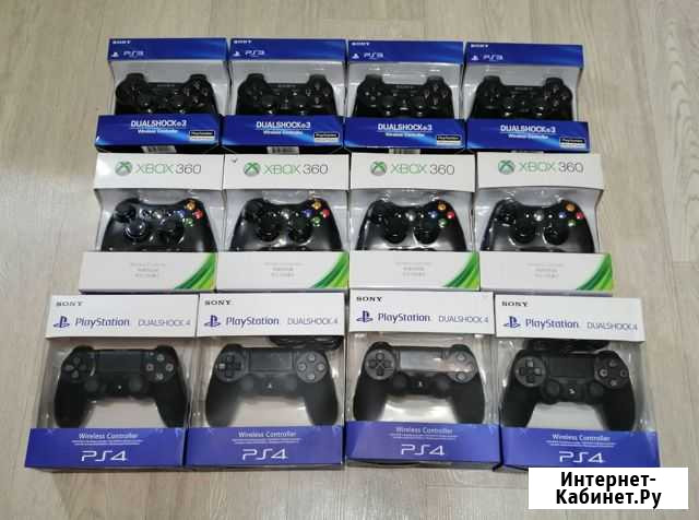 Беспроводные геймпады Xbox 360, PS3 и PS4 новые Южноуральск - изображение 1