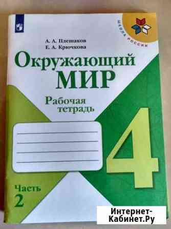 Окружающий мир Рабочая тетрадь 4класс часть2 Плеша Иркутск