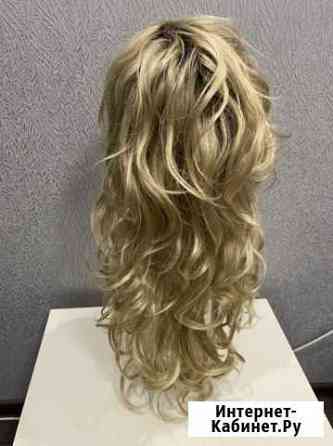 Парик омбре 55 см с челкой блонд длинный Краснодар