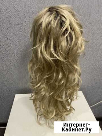 Парик омбре 55 см с челкой блонд длинный Краснодар - изображение 1