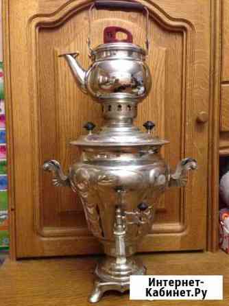 Набор: самовар, чайник, поднос, подстаканники Санкт-Петербург