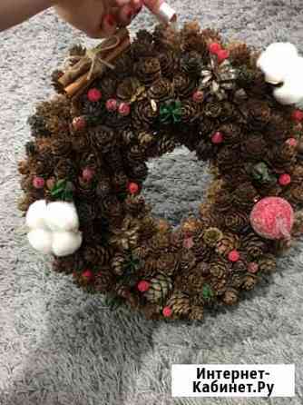 Новогодний венок ручной работы Калуга