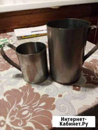 Кружка для воды нержавейка 1 л и 0,5 л Видное - изображение 1